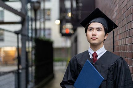 Male student graduating