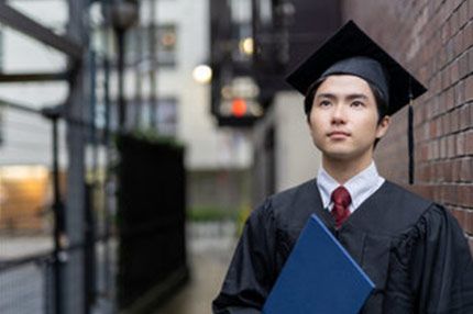 Male student graduating