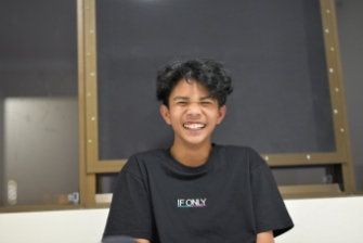 Student happy smiling indoors